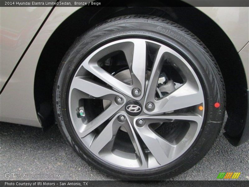 Bronze / Beige 2014 Hyundai Elantra Limited Sedan