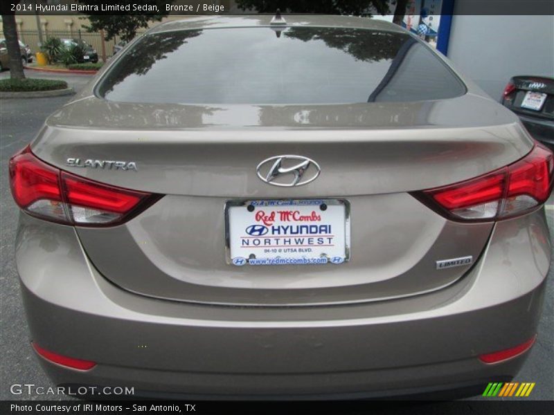 Bronze / Beige 2014 Hyundai Elantra Limited Sedan