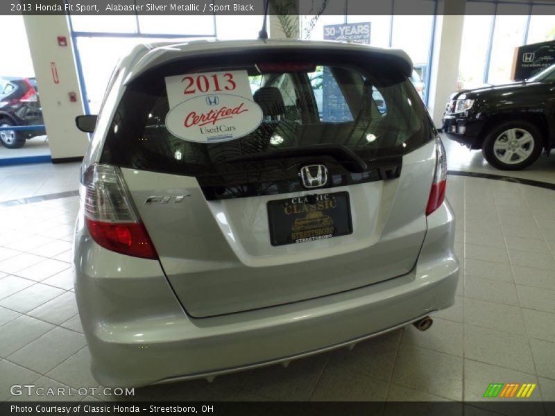 Alabaster Silver Metallic / Sport Black 2013 Honda Fit Sport