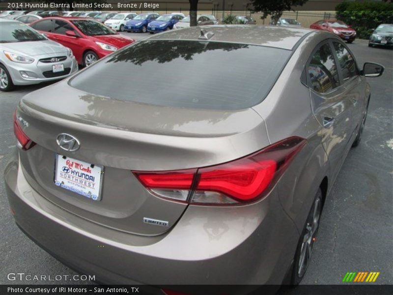 Bronze / Beige 2014 Hyundai Elantra Limited Sedan