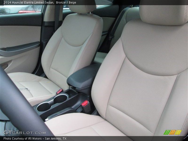 Bronze / Beige 2014 Hyundai Elantra Limited Sedan