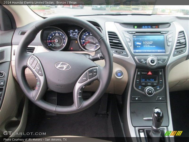 Bronze / Beige 2014 Hyundai Elantra Limited Sedan