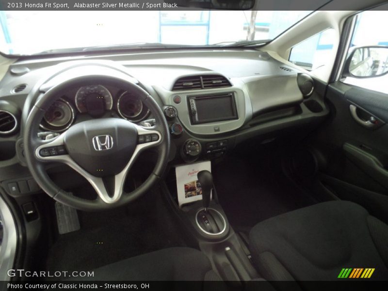 Alabaster Silver Metallic / Sport Black 2013 Honda Fit Sport