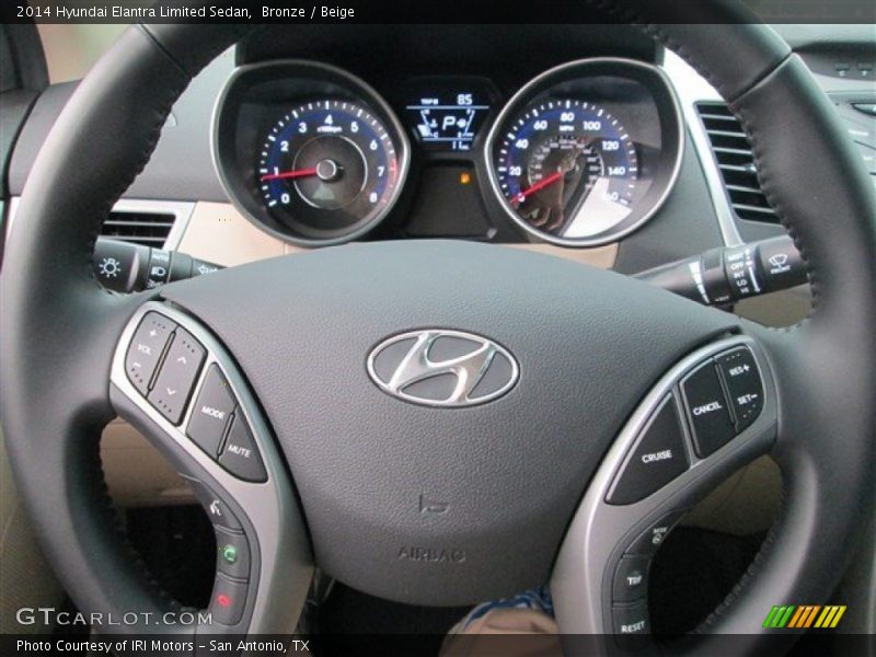 Bronze / Beige 2014 Hyundai Elantra Limited Sedan