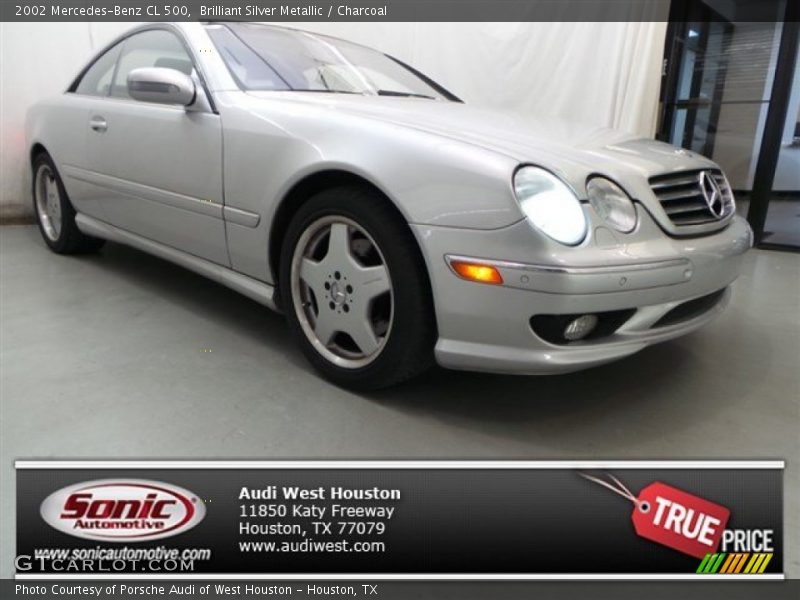 Brilliant Silver Metallic / Charcoal 2002 Mercedes-Benz CL 500