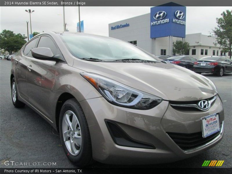 Bronze / Beige 2014 Hyundai Elantra SE Sedan
