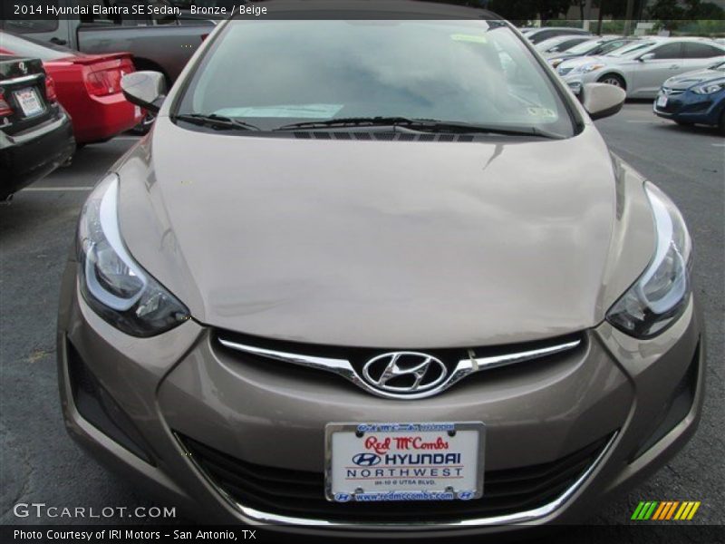 Bronze / Beige 2014 Hyundai Elantra SE Sedan
