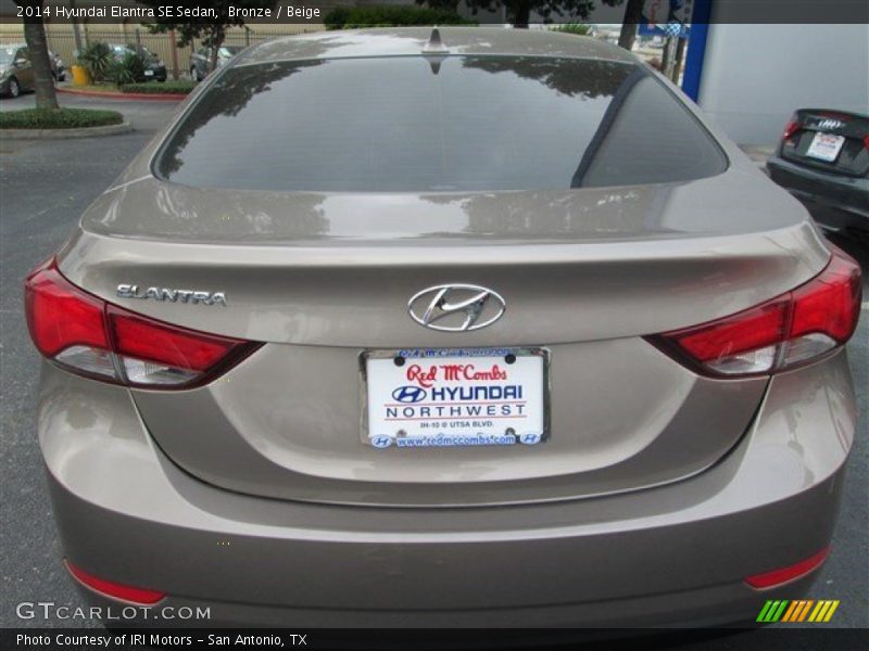 Bronze / Beige 2014 Hyundai Elantra SE Sedan