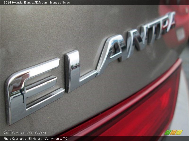 Bronze / Beige 2014 Hyundai Elantra SE Sedan