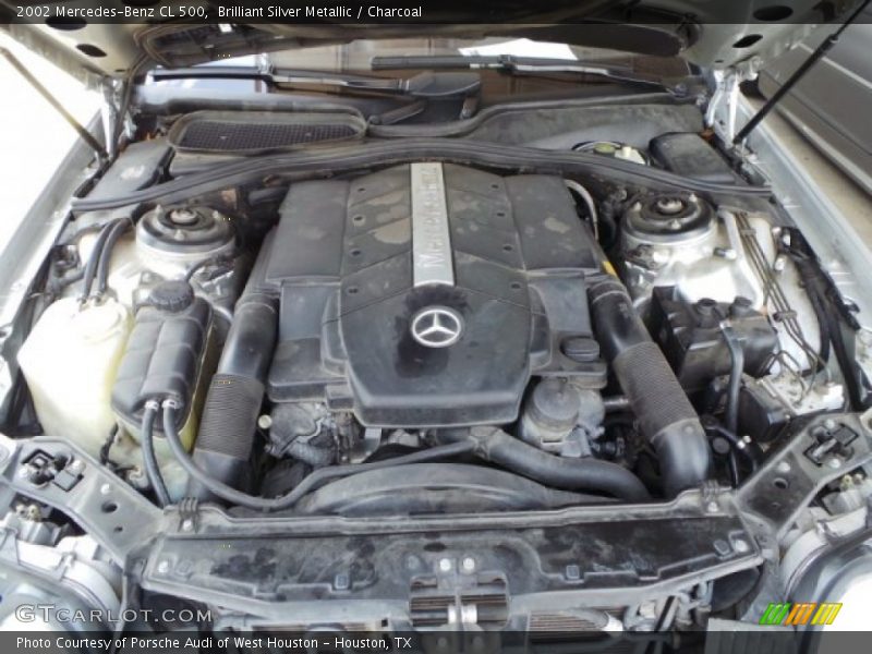 Brilliant Silver Metallic / Charcoal 2002 Mercedes-Benz CL 500