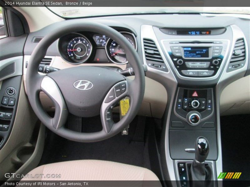 Bronze / Beige 2014 Hyundai Elantra SE Sedan