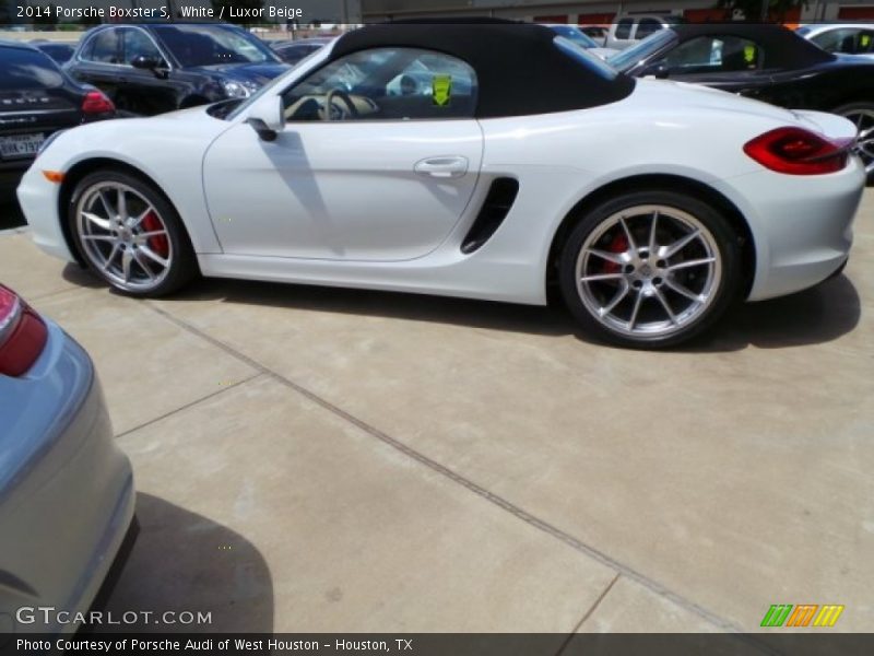 White / Luxor Beige 2014 Porsche Boxster S