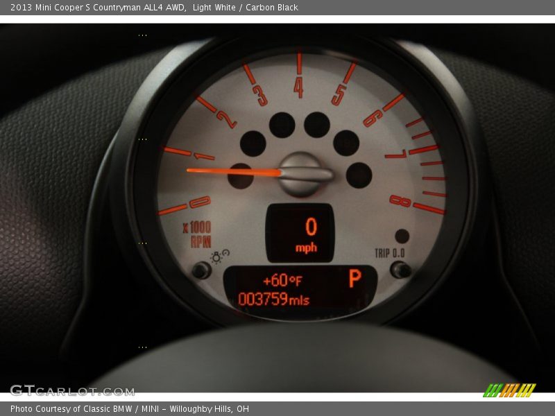 Light White / Carbon Black 2013 Mini Cooper S Countryman ALL4 AWD