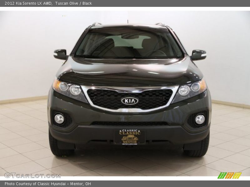 Tuscan Olive / Black 2012 Kia Sorento LX AWD