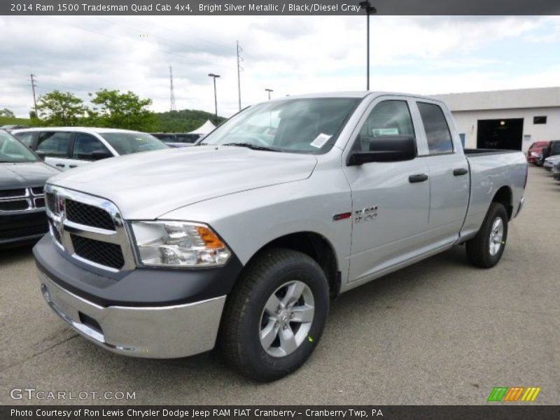 Bright Silver Metallic / Black/Diesel Gray 2014 Ram 1500 Tradesman Quad Cab 4x4