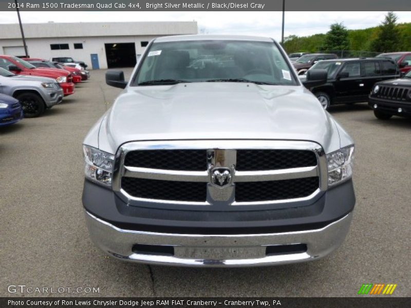 Bright Silver Metallic / Black/Diesel Gray 2014 Ram 1500 Tradesman Quad Cab 4x4