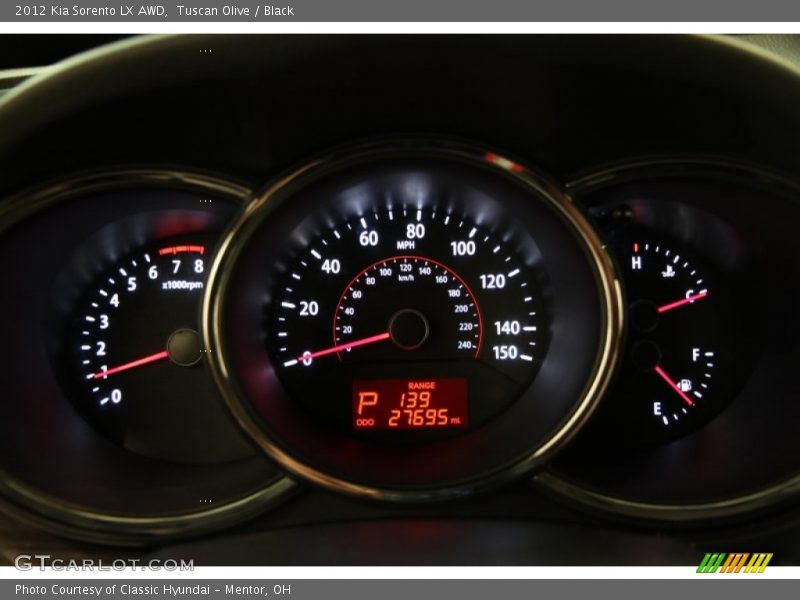Tuscan Olive / Black 2012 Kia Sorento LX AWD