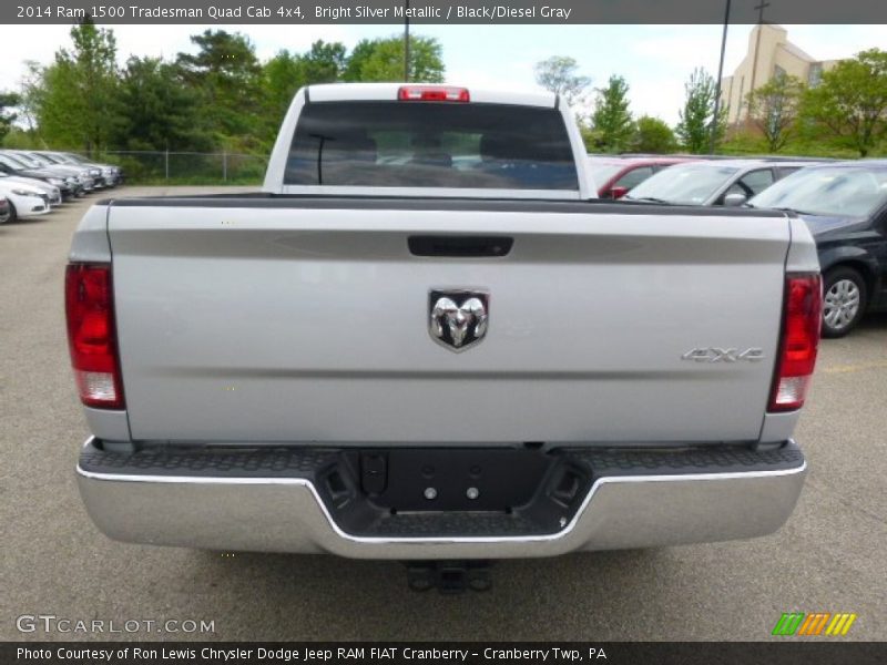 Bright Silver Metallic / Black/Diesel Gray 2014 Ram 1500 Tradesman Quad Cab 4x4