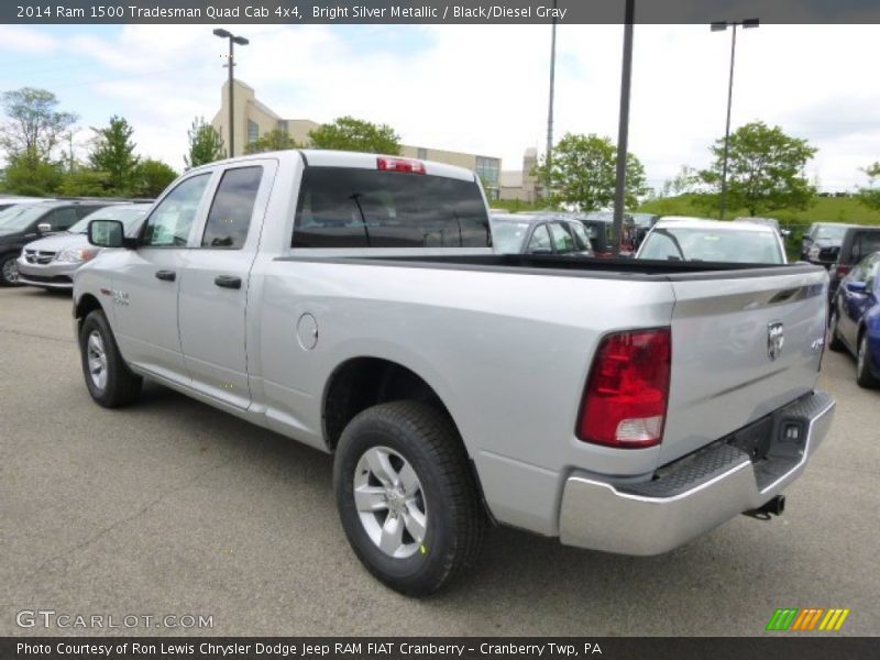 Bright Silver Metallic / Black/Diesel Gray 2014 Ram 1500 Tradesman Quad Cab 4x4
