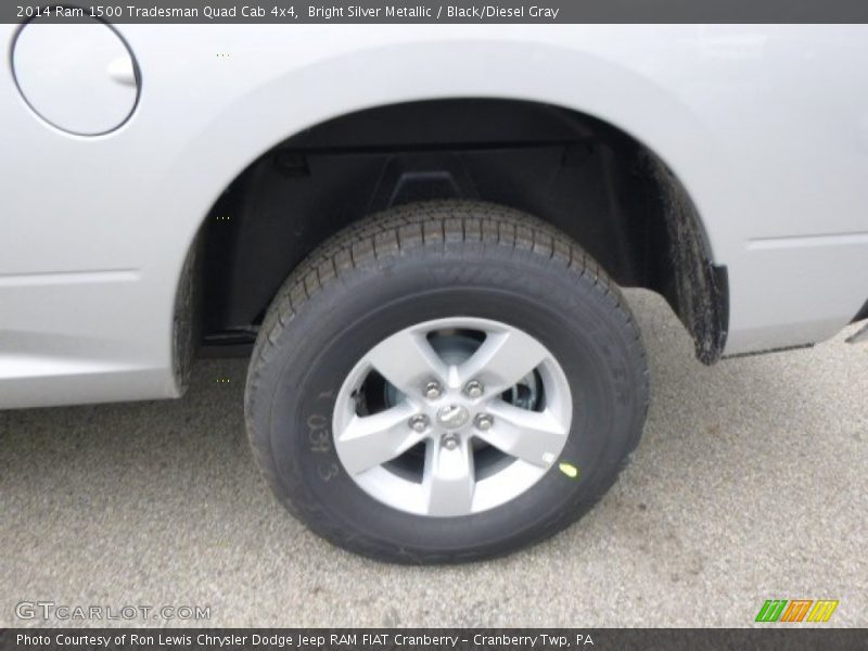 Bright Silver Metallic / Black/Diesel Gray 2014 Ram 1500 Tradesman Quad Cab 4x4