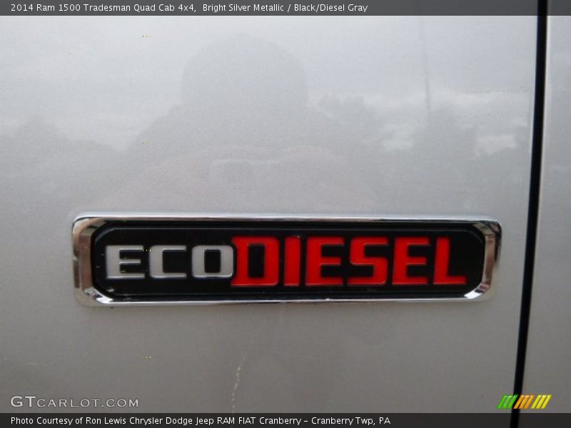 Bright Silver Metallic / Black/Diesel Gray 2014 Ram 1500 Tradesman Quad Cab 4x4