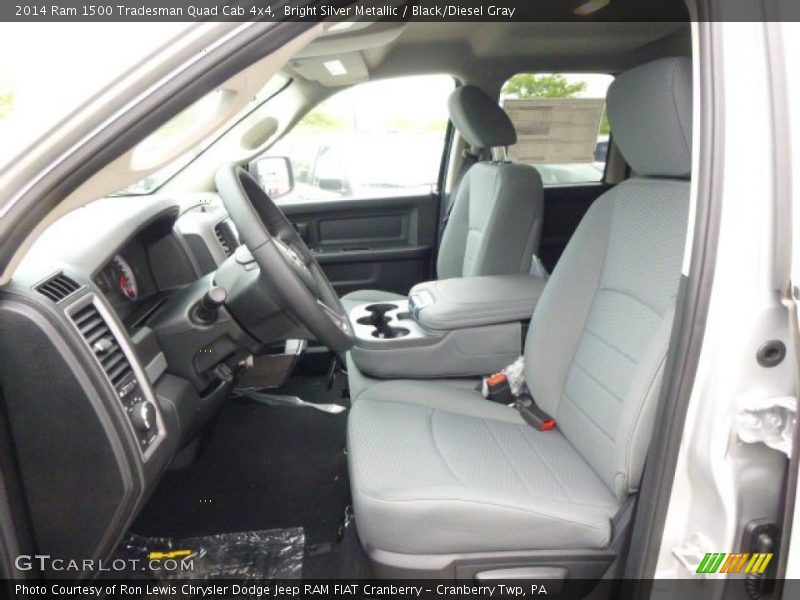 Bright Silver Metallic / Black/Diesel Gray 2014 Ram 1500 Tradesman Quad Cab 4x4