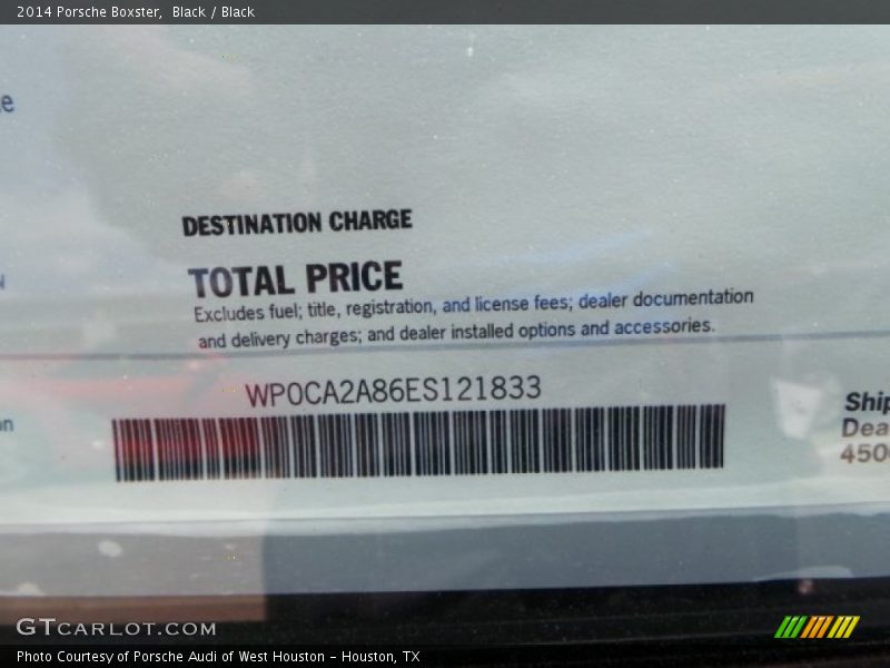 Black / Black 2014 Porsche Boxster