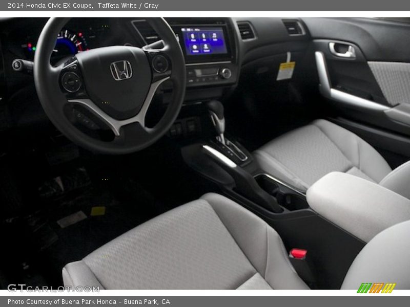 Taffeta White / Gray 2014 Honda Civic EX Coupe