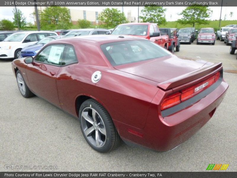 High Octane Red Pearl / Anniversary Dark Slate Gray/Foundry Black 2014 Dodge Challenger R/T 100th Anniversary Edition