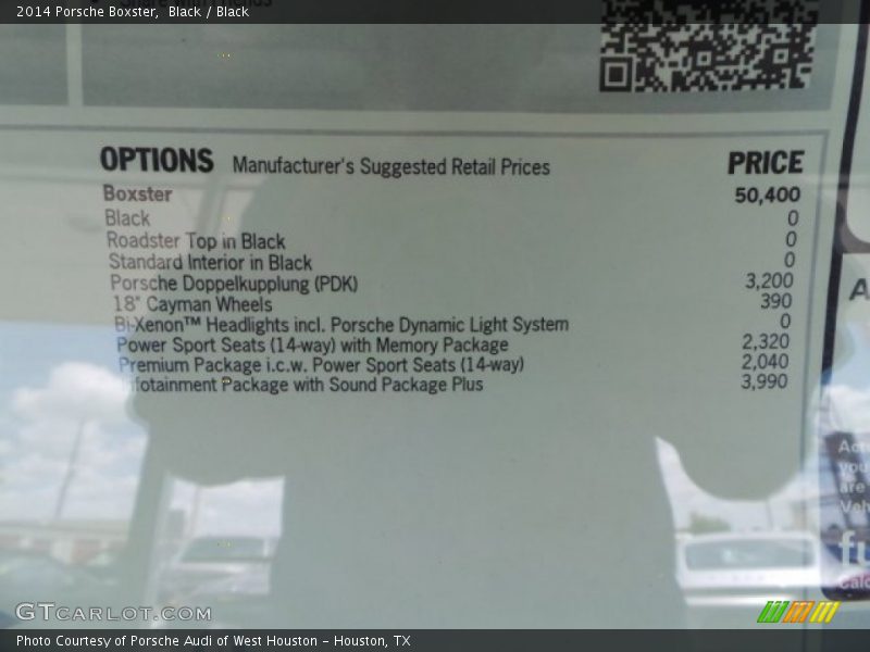 Black / Black 2014 Porsche Boxster