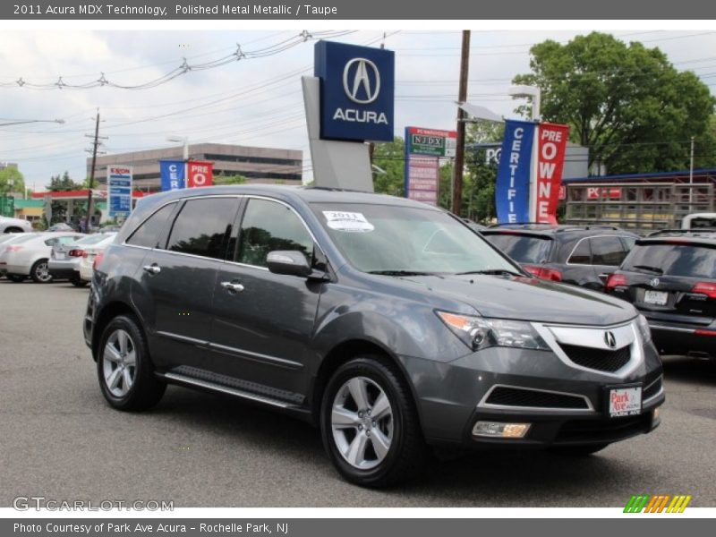 Polished Metal Metallic / Taupe 2011 Acura MDX Technology
