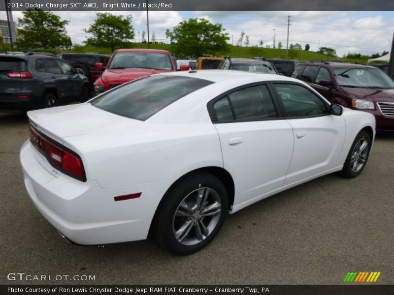 Bright White / Black/Red 2014 Dodge Charger SXT AWD