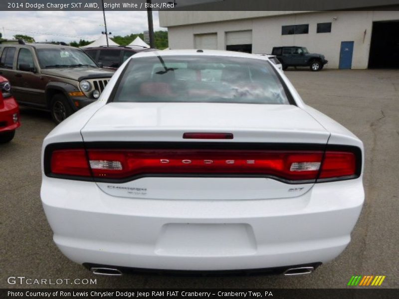 Bright White / Black/Red 2014 Dodge Charger SXT AWD