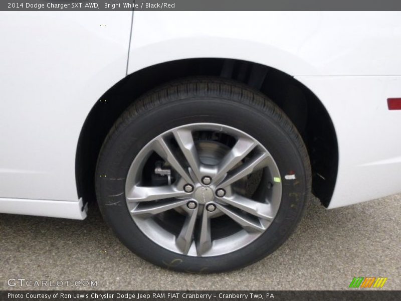 Bright White / Black/Red 2014 Dodge Charger SXT AWD