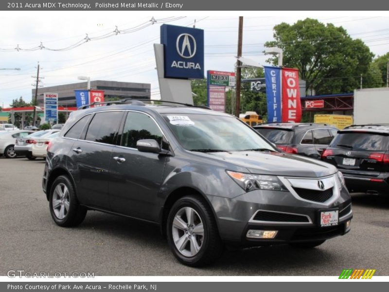 Polished Metal Metallic / Ebony 2011 Acura MDX Technology