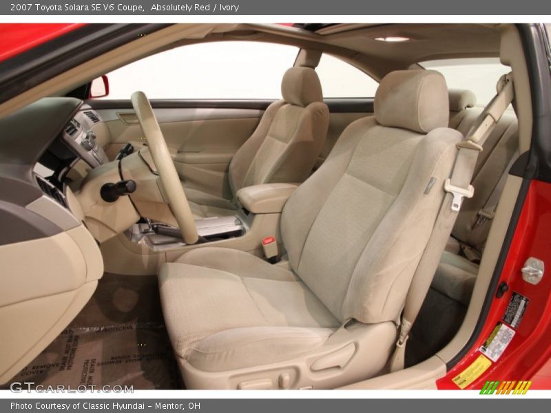 Front Seat of 2007 Solara SE V6 Coupe