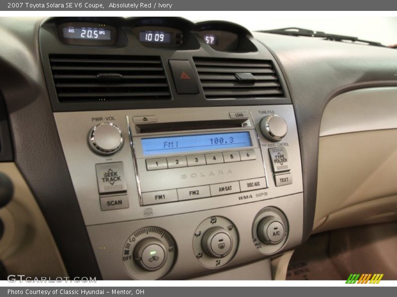 Controls of 2007 Solara SE V6 Coupe