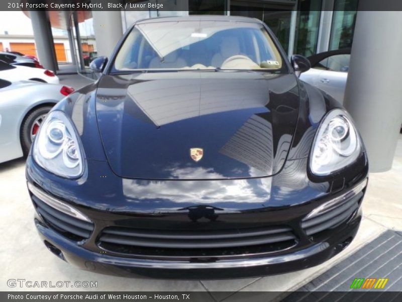 Black / Luxor Beige 2014 Porsche Cayenne S Hybrid