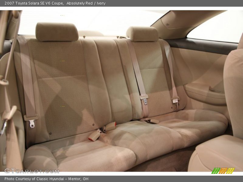 Rear Seat of 2007 Solara SE V6 Coupe
