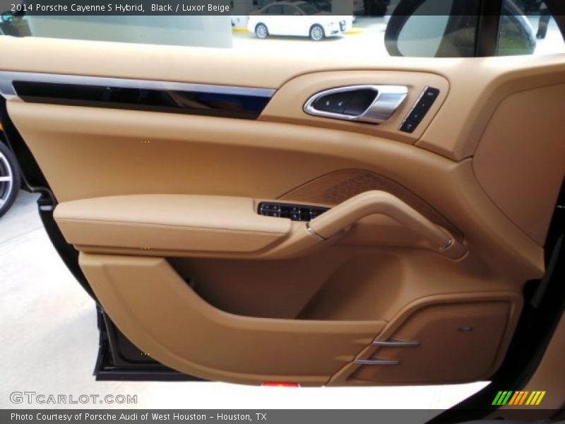 Black / Luxor Beige 2014 Porsche Cayenne S Hybrid