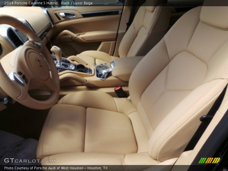 Black / Luxor Beige 2014 Porsche Cayenne S Hybrid