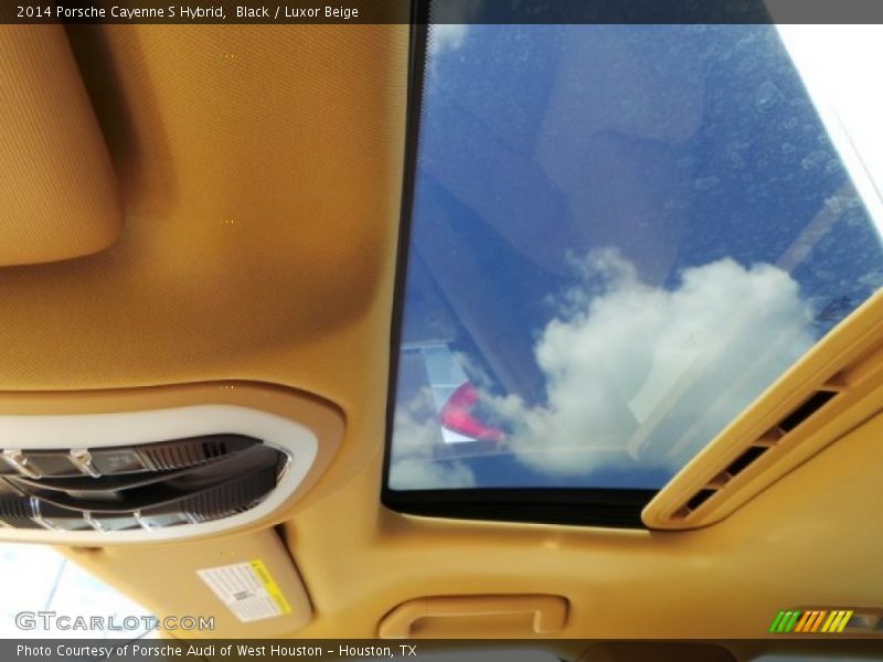 Black / Luxor Beige 2014 Porsche Cayenne S Hybrid