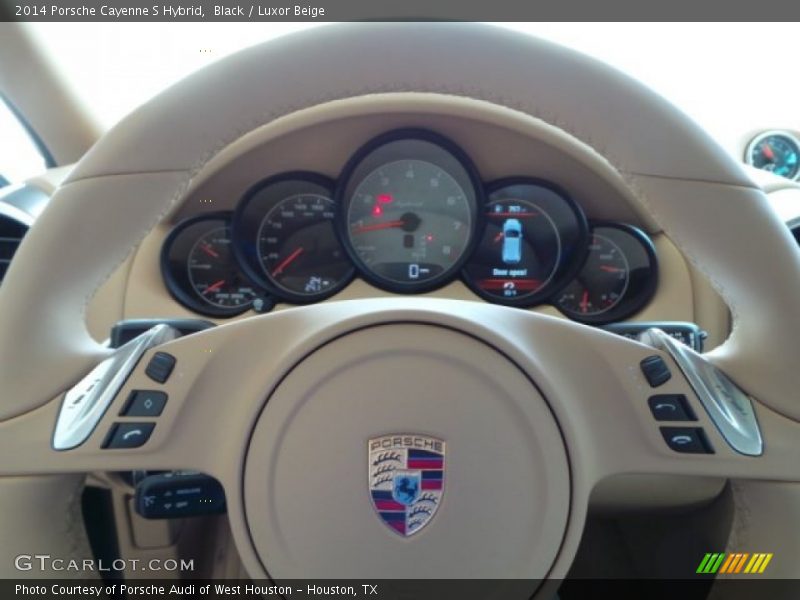 Black / Luxor Beige 2014 Porsche Cayenne S Hybrid
