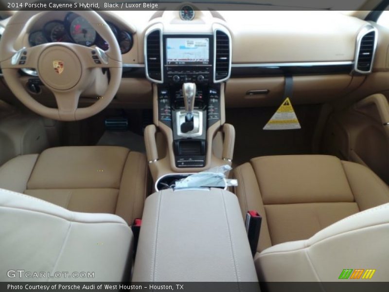 Black / Luxor Beige 2014 Porsche Cayenne S Hybrid