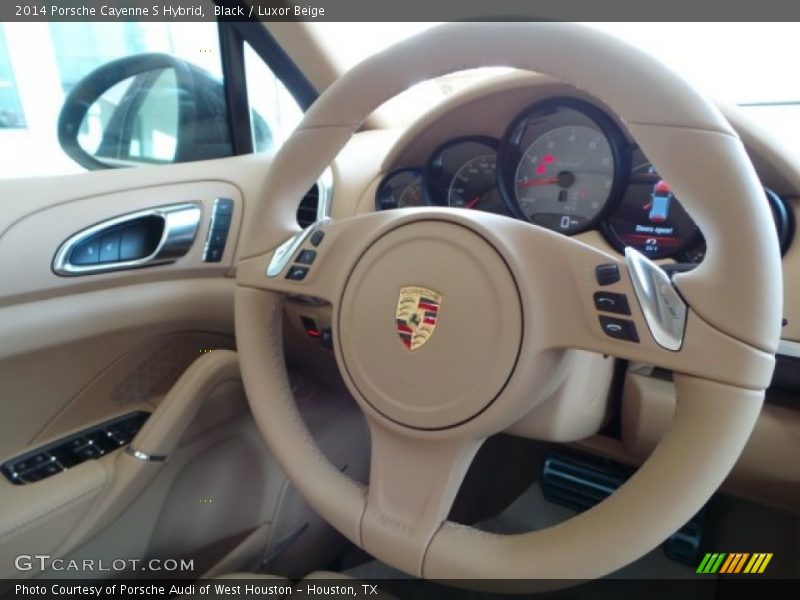 Black / Luxor Beige 2014 Porsche Cayenne S Hybrid
