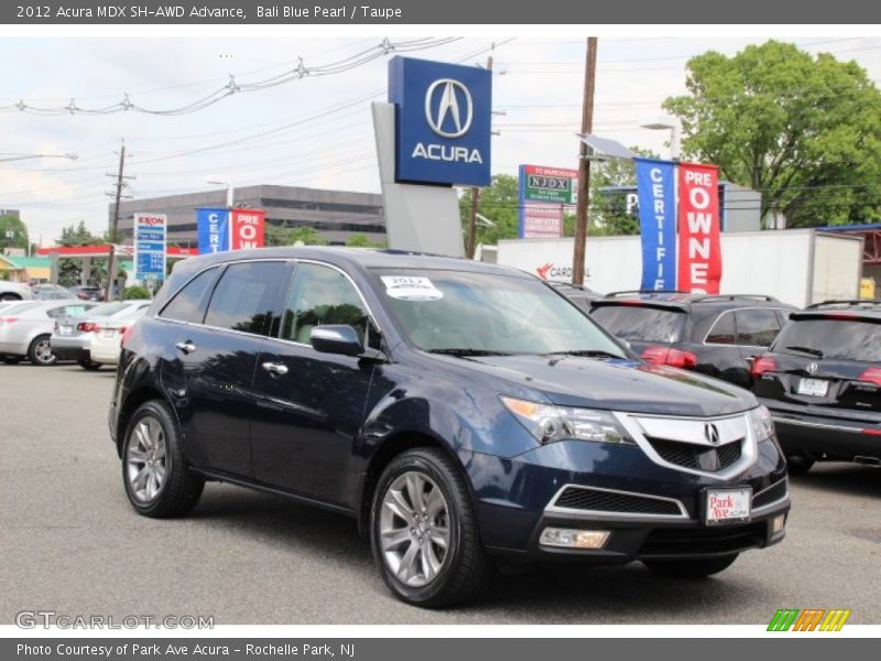 Bali Blue Pearl / Taupe 2012 Acura MDX SH-AWD Advance