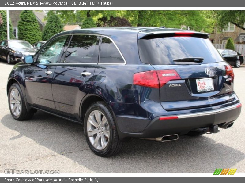 Bali Blue Pearl / Taupe 2012 Acura MDX SH-AWD Advance