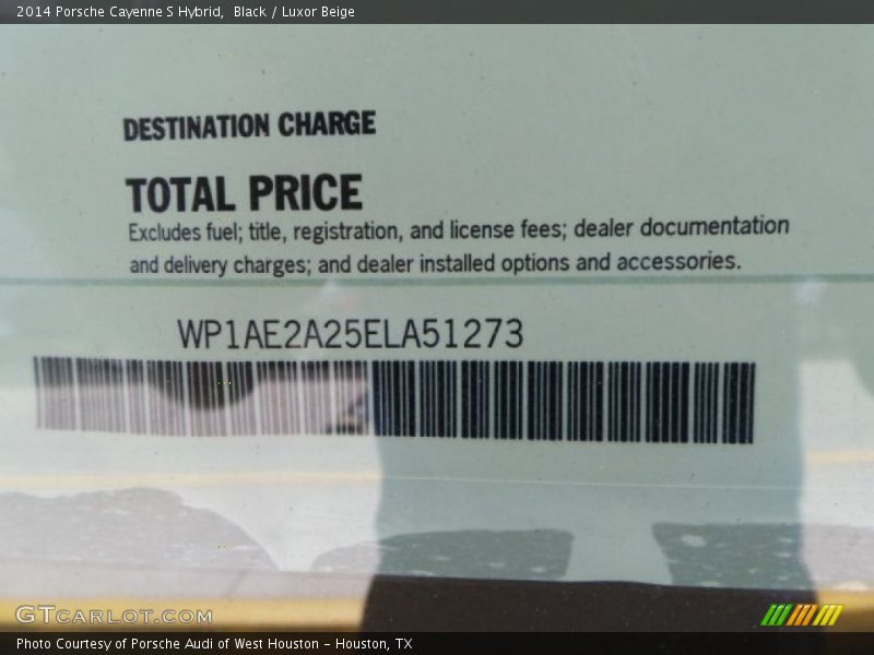 Black / Luxor Beige 2014 Porsche Cayenne S Hybrid