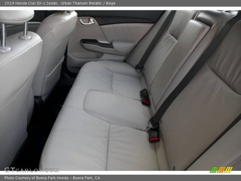 Urban Titanium Metallic / Beige 2014 Honda Civic EX-L Sedan