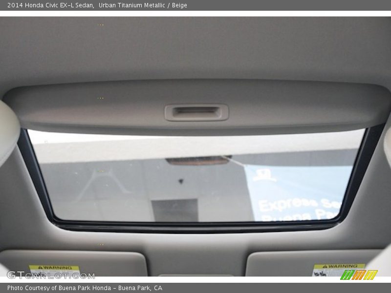 Urban Titanium Metallic / Beige 2014 Honda Civic EX-L Sedan